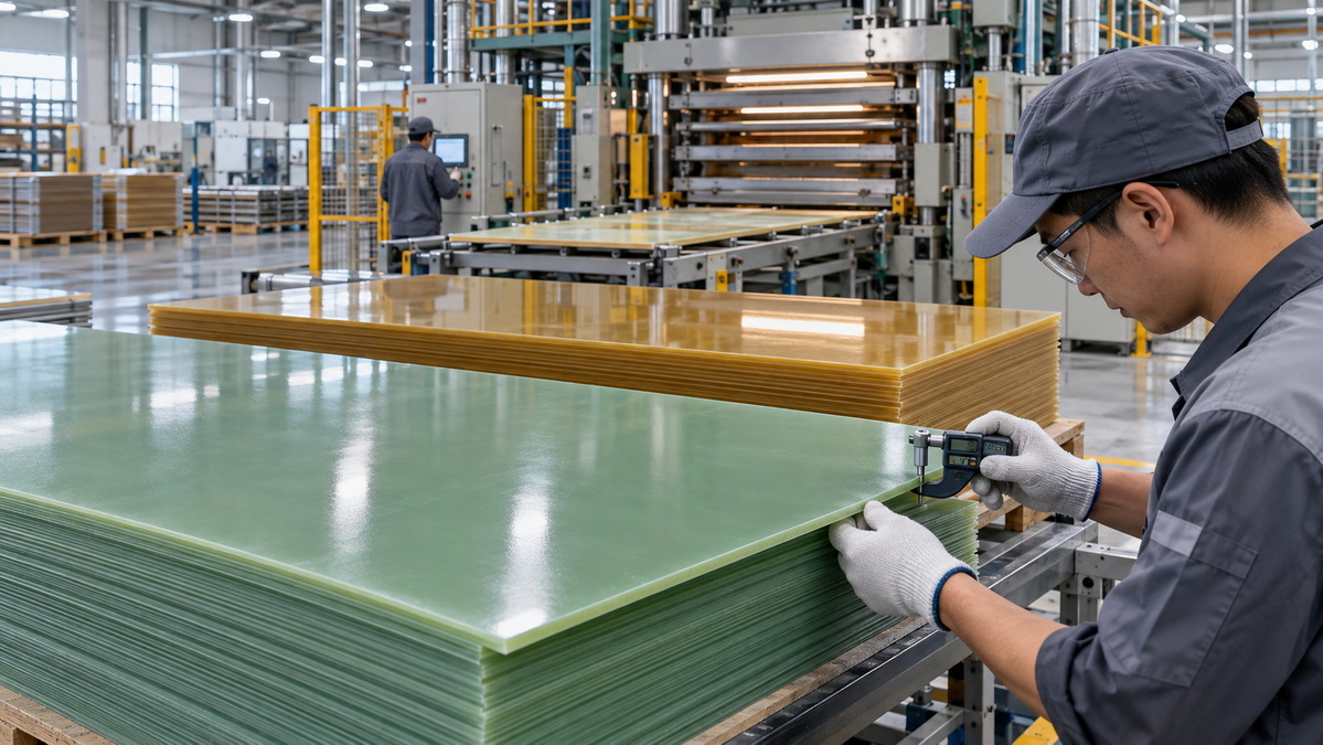 Fiberglass Sheet Manufacturing And Quality Inspection