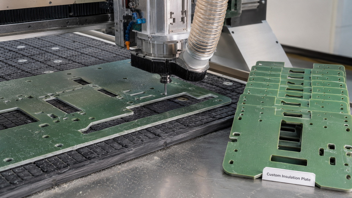 Custom CNC Machined FR4 Battery Plate