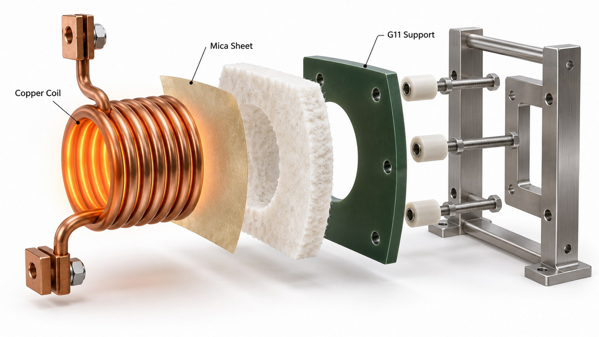 High Temperature Induction Coil Insulation Structure