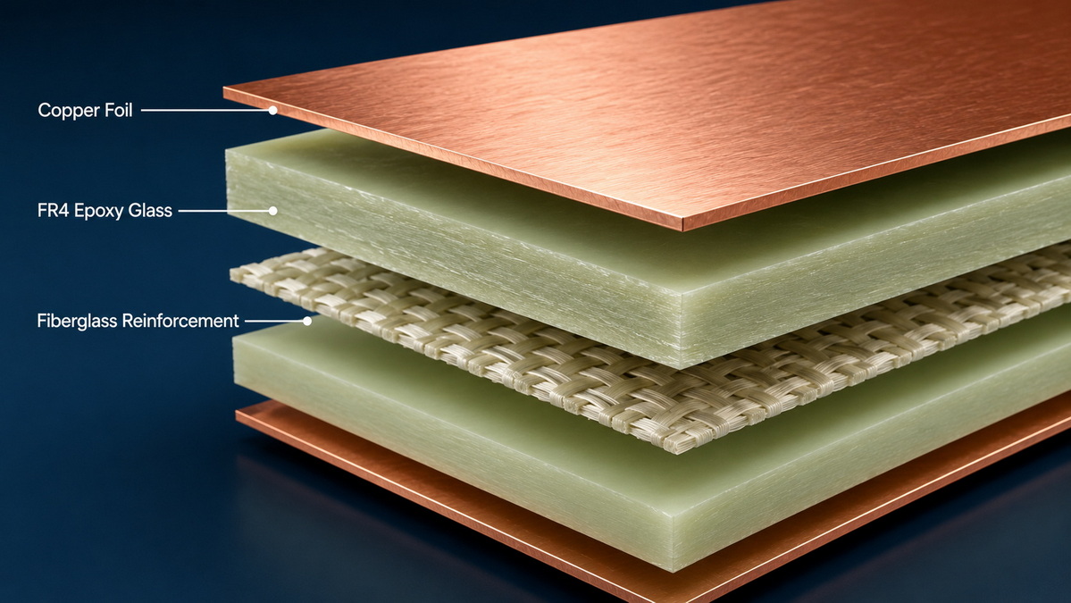 FR4 Copper Clad Laminate Material Layers