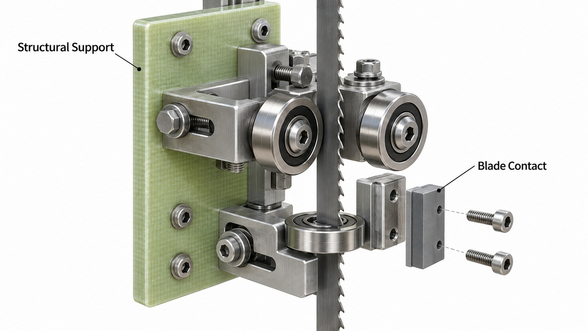 Industrial Saw Guide Component Roles